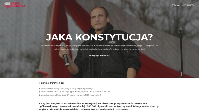 Popierają ideę referendum konstytucyjnego, chociaż nie wszystkie zaproponowane pytania uważają za trafne. Młodzieżowi działacze ruchu Kukiz03915 ze Szczecina na konferencji prasowej podkreślali, że pomysł spytania Polaków, jak zmieniać ustawę zasadniczą, warto wcielić w życie w 100-lecie niepodległości.