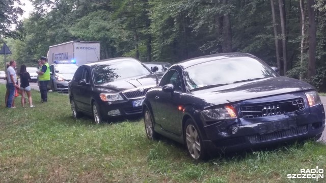 Na krajowej trójce, przed Babigoszczą, doszło do zderzenia dwóch aut osobowych. W tym miejscu tworzy się korek w kierunku Szczecina. Utworzył się także korek przed zjazdem z obwodnicy Parłówka.