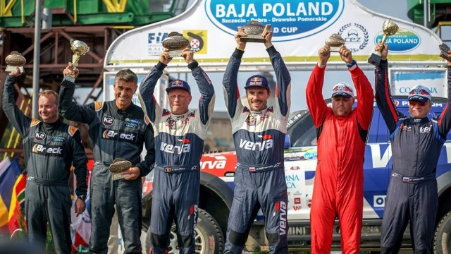Jakub Przygoński, jadący z pilotem Tomem Colsoulem, wygrał rajd Columna Medica Baja Poland, zaliczany do Pucharu Świata w rajdach terenowych.