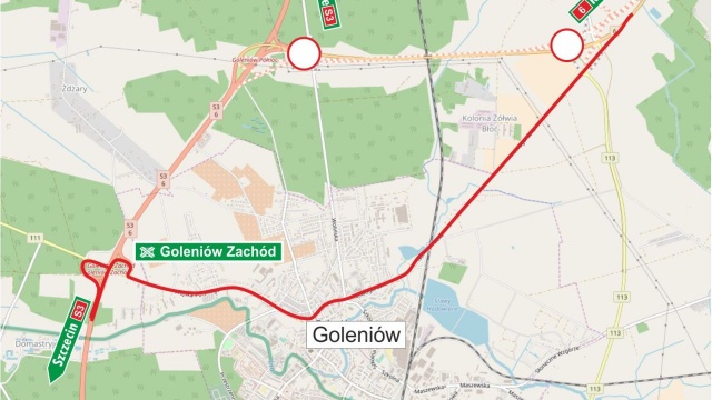 W piątek od godziny 20, w związku z budową drogi S6, nie będzie możliwości przejazdu, w obu kierunkach, północną obwodnicą Goleniowa. Będzie tam wprowadzony objazd przez Goleniów.