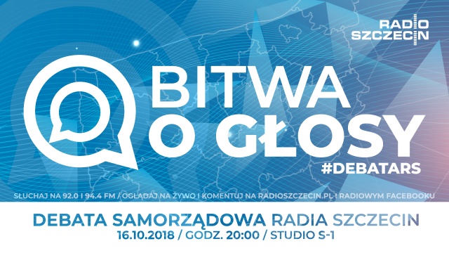 Za niecałe dwa tygodnie zdecydujemy o tym, kto będzie nas reprezentował w samorządach przez najbliższe cztery lata. Dwugodzinna Debata Samorządowa Radia Szczecin odbędzie się 16 października o godzinie 19 w studiu koncertowym S1.