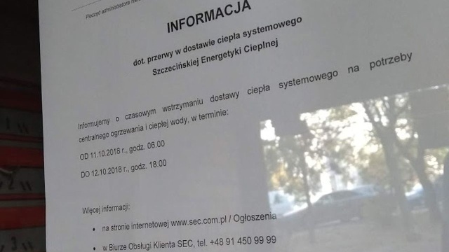 Już trzy razy Szczecińska Energetyka Cieplna wyłączała w listopadzie dostawy ciepła mieszkańcom os. Bukowego na prawobrzeżu Szczecina. Ostatnio w czwartek - na ponad dobę. Nie jest to jednak związane z awariami, a z modernizacją sieci ciepłowniczej.