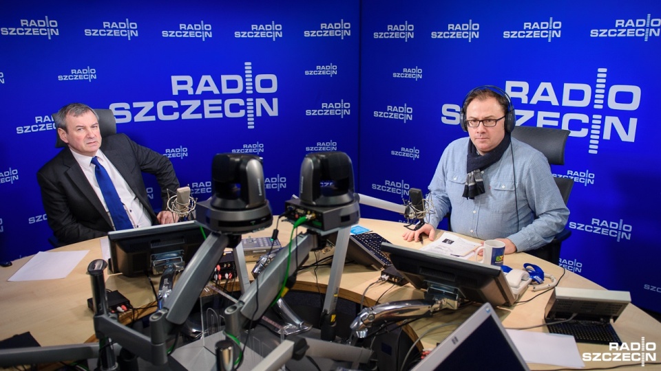 Tomasz Szybowski był gościem audycji "Rozmowy pod krawatem". Fot. Olaf Nowicki [Radio Szczecin]