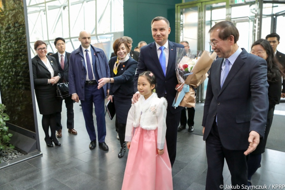 Spotkanie w Ratuszu Seulu. Fot. Jakub Szymczuk/KPRP, źródło: www.prezydent.pl