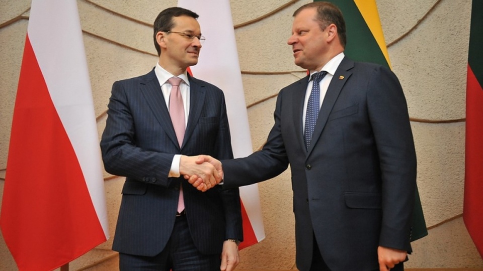 Premierzy Polski i Litwy - Mateusz Morawiecki i Saulius Skvernelis. Fot. W. Kompała / KPRM, źródło: www.premier.gov.pl