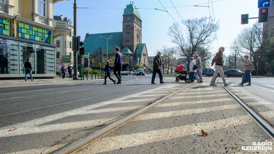 Torowisko na ulicy Krzywoustego w Szczecinie. Fot. Olaf Nowicki [Radio Szczecin]