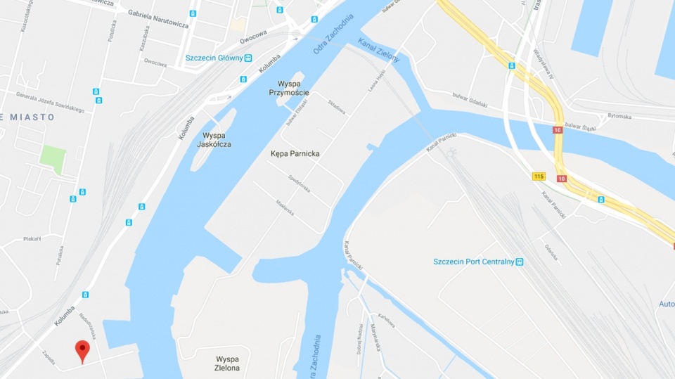 Most miałby ułatwić dojazd z ulicy Kolumba do Heyki i dalej w kierunku trasy wyjazdowej z miasta przez Kępę Parnicką. Źródło: www.www.google.com/maps