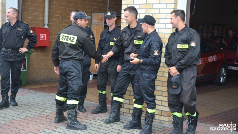 Decyzją Komendanta Głównego Państwowej Straży Pożarnej uczestnicy akcji w Szwecji dostali wolne do 10 sierpnia. Fot. Przemysław Polanin [Radio Szczecin]