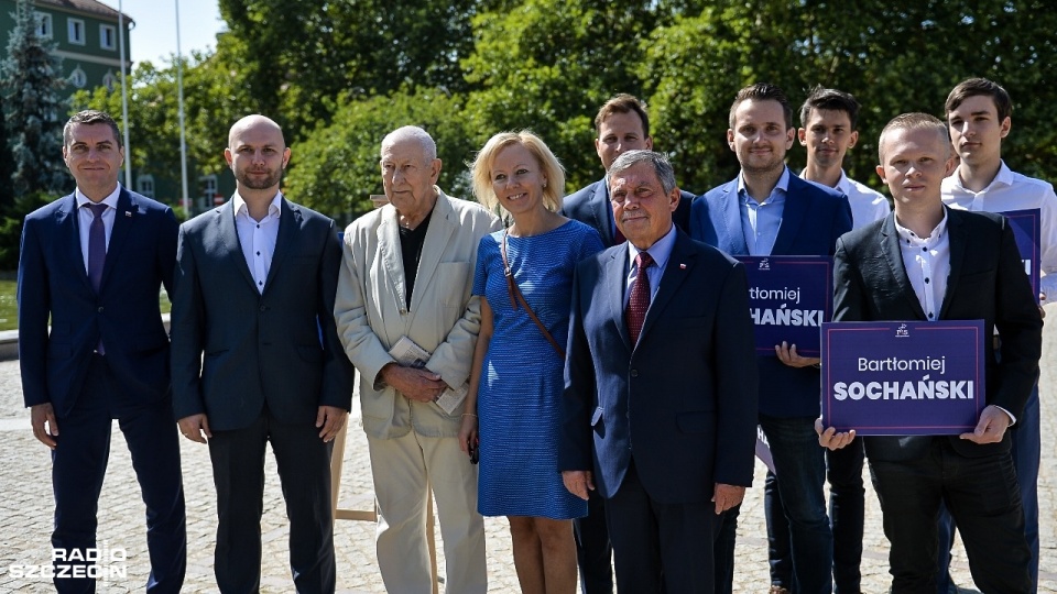 Sochański zapowiedział, że co tydzień na konferencjach prasowych i na spotkaniach z mieszkańcami będzie prezentował szczegółowe punkty swojego programu. Fot. Łukasz Szełemej [Radio Szczecin]