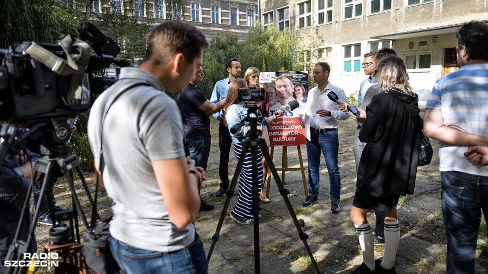 Konferencja Sławomira Nitrasa. Fot. Łukasz Szełemej [Radio Szczecin]