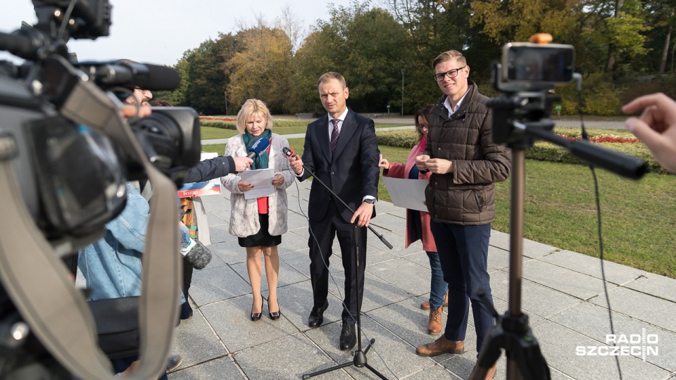 Konferencja Sławomira Nitrasa. Fot. Robert Stachnik [Radio Szczecin]