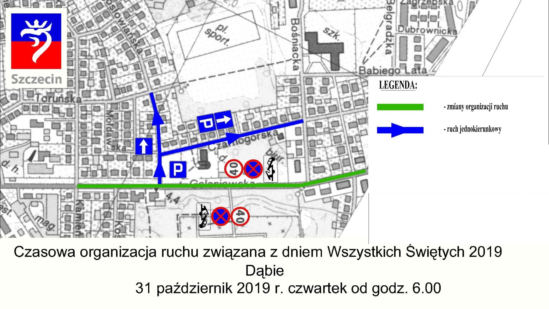 Dzień Wszystkich Świętych już w piątek, więc wielu miejscach Szczecina wprowadzone są specjalne zmiany w organizacji ruchu.