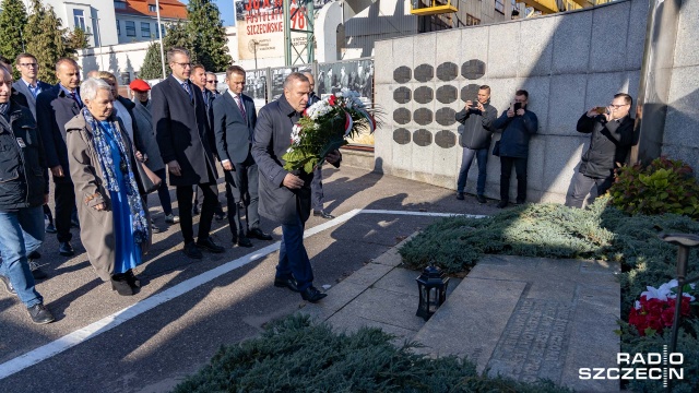 Kampania na ostatniej prostej - Grzegorz Schetyna w Szczecinie. Fot. Robert Stachnik [Radio Szczecin] Tłumaczenia Schetyny na finiszu kampanii [ZDJĘCIA]