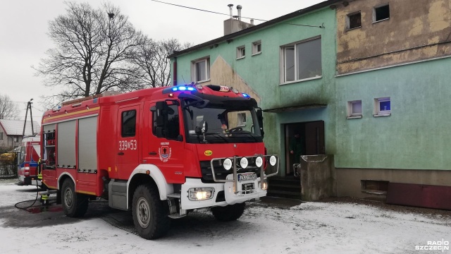 Jedna osoba ucierpiała w pożarze piwnicy w Kazimierzu Pomorskim pod Koszalinem.