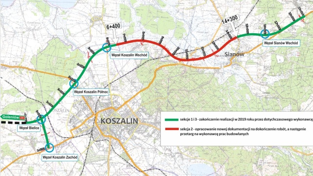 W szczecińskim oddziale Generalnej Dyrekcji Dróg Krajowych i Autostrad otwarto oferty cenowe w przetargu na opracowanie dokumentacji dla części obwodnicy Koszalina i Sianowa wciągu S6.