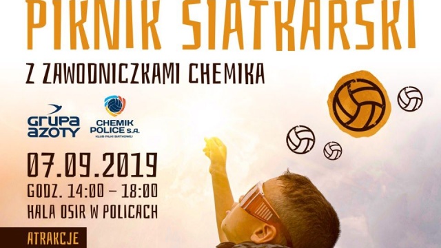 Dużo dobrej zabawy czeka na kibiców siatkówki w Policach. Zawodniczki i sztab szkoleniowy klubu Grupa Azoty Chemik Police wezmą udział w siatkarskim pikniku. Dla fanów polickiej drużyny przygotowano mnóstwo atrakcji i konkursów z efektownymi nagrodami.