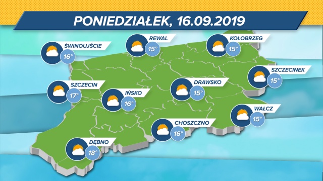 Coraz chłodniej, ale w całym regionie słonecznie. Kolejne dni bez większych zmian. Noce już poniżej 10 stopni Celsjusza.