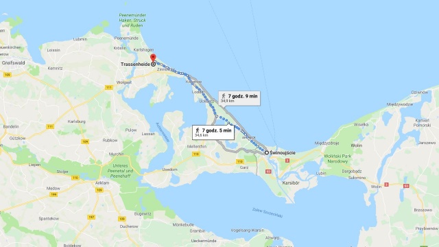 82-letni Niemiec przeszedł pieszo ponad 30 kilometrów - z miejscowości Trassenheide do Świnoujścia.