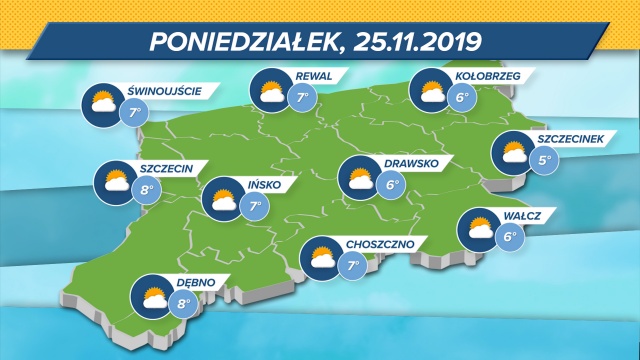 Temperatury w regionie będą utrzymywać się granicach 5-8 stopni Celsjusza.