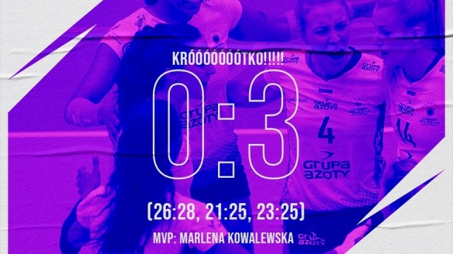 Siatkarki Grupa Azoty Chemik Police nadal niepokonane w rozgrywkach o mistrzostwo Polski. Drużyna tureckiego trenera Ferhata Akbasa odniosła 9. zwycięstwo w 9. meczu Ligi Siatkówki Kobiet.