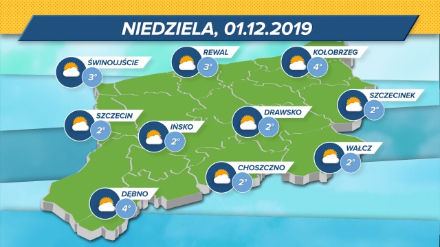 Zmroziło. W nocy poniżej zera. Maksymalne wskazania termometrów za dnia: 2-4 w skali Celsjusza. Zalecane: czapka, szalik, kalesony, rękawiczki. Ciśnienie wysokie.