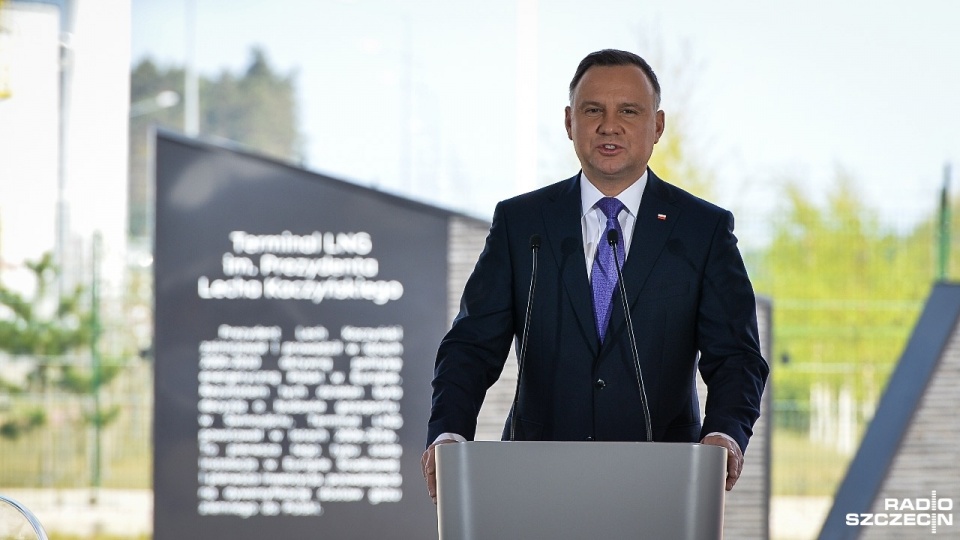 Dzięki realizacji tego zadania polska gospodarka staje się coraz mocniejsza - mówił prezydent Andrzej Duda. Fot. Łukasz Szełemej [Radio Szczecin]