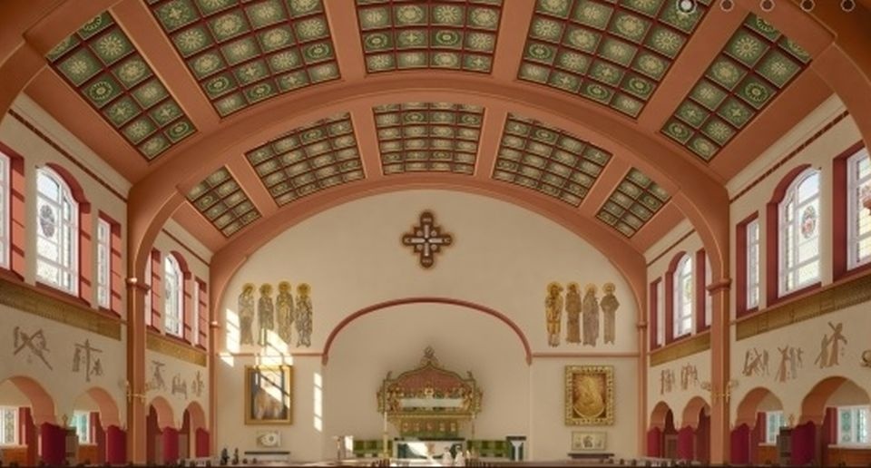 Tak ma wyglądać wnętrze kościoła po remoncie. Wizualizacja parafii.