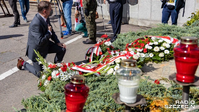 Fot. Robert Stachnik [Radio Szczecin] Piotr Duda: Solidarność obaliła reżim w pokojowy sposób [WIDEO, DUŻO ZDJĘĆ]