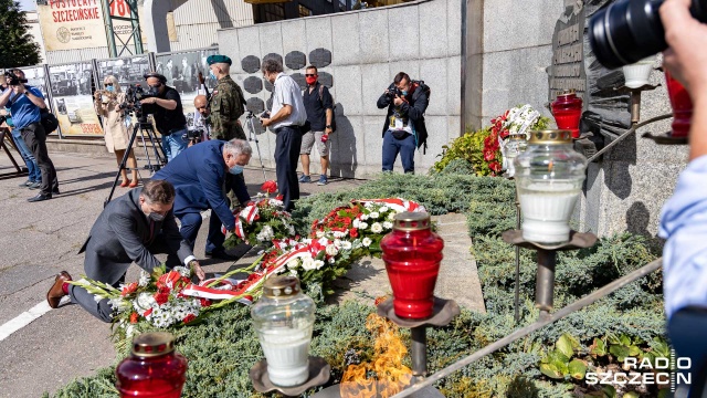 Fot. Robert Stachnik [Radio Szczecin] Piotr Duda: Solidarność obaliła reżim w pokojowy sposób [WIDEO, DUŻO ZDJĘĆ]