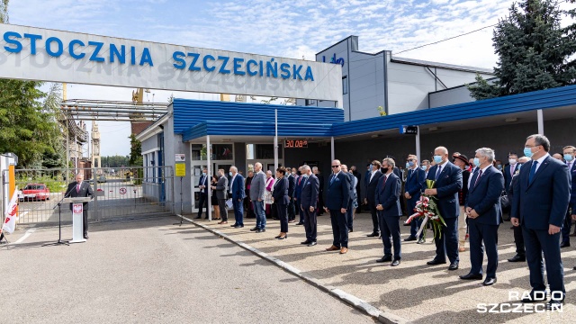 Fot. Robert Stachnik [Radio Szczecin] Piotr Duda: Solidarność obaliła reżim w pokojowy sposób [WIDEO, DUŻO ZDJĘĆ]