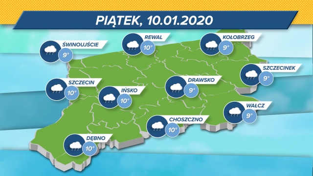 Temperatury w regionie będą utrzymywać się w granicach 9-10 stopni Celsjusza.
