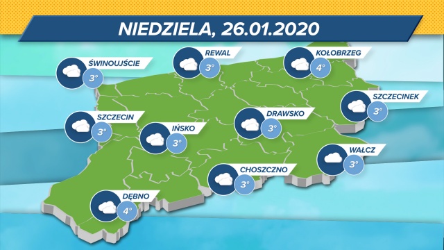 Niedziela z dodatnią temperaturą, ale bez słońca. W poniedziałek i cieplej i słoneczniej.