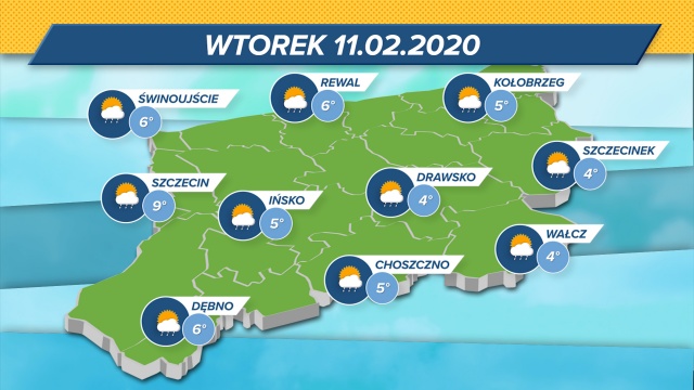 Maksymalne wskazania termometrów w regionie: 4-9 stopni w skali Celsjusza. Ciśnienie niskie. Wiatr z południa, chmur mało.