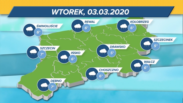 Temperatury w regionie będą utrzymywać się w granicach 5-7 stopni Celsjusza.