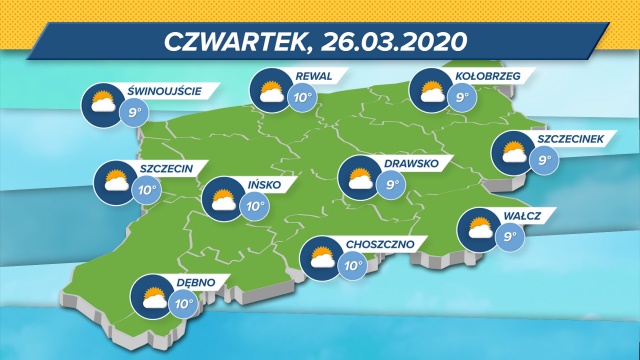 Temperatury w regionie będą utrzymywać się w granicach 9-10 stopni Celsjusza.