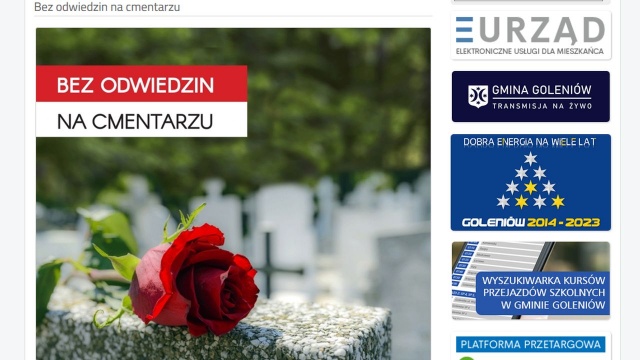 Na teren nekropolii nie można wejść od poniedziałku - to w związku z zagrożeniem koronawirusem.