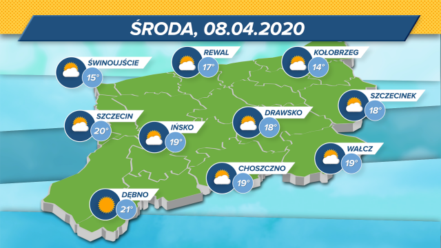 W środę temperatura przekroczy 20 stopni Celsjusza. To Dębno ma być najcieplejszym miejscem w regionie. Najchłodniej nad samym morzem. Jest też prognoza na Wielkanoc.