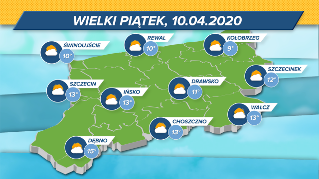 Temperatury w regionie będą utrzymywać się w granicach 9-15 stopni Celsjusza.