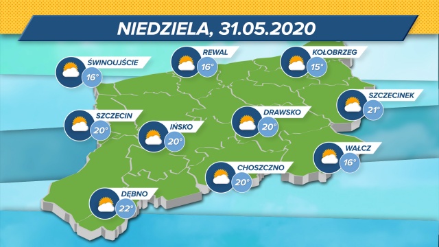 Temperatury w regionie będą utrzymywać się w granicach 15-22 stopni Celsjusza.