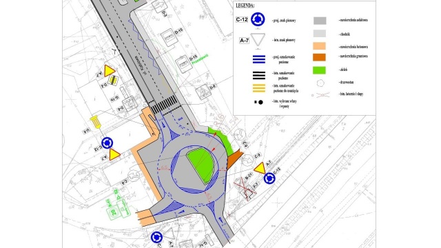 Już przed południem w poniedziałek rozpocznie się się wprowadzanie nowej stałej organizacji ruchu na ulicy Kablowej. Docelowo powstanie tam rondo z wyspą centralną w postaci zieleńca.