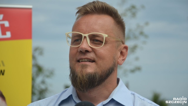 Paweł Tanajno prowadzi we wtorek kampanię wyborczą na Pomorzu Zachodnim.