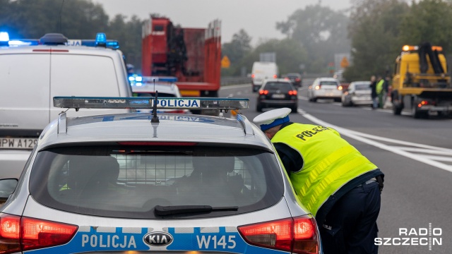 Pięć samochodów zderzyło się przy Węźle Radziszewo na autostradzie A6.