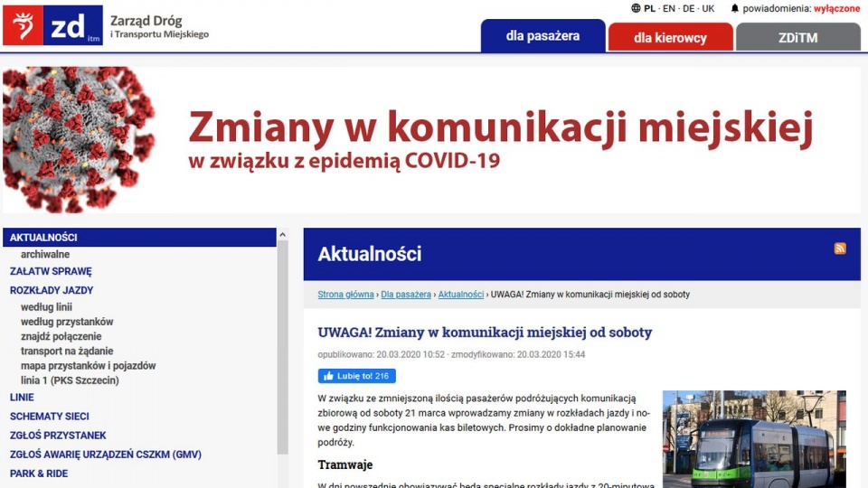źródło: https://www.zditm.szczecin.pl/pl/pasazer/aktualnosci,1584697923,uwaga-zmiany-w-komunikacji-miejskiej-do-soboty