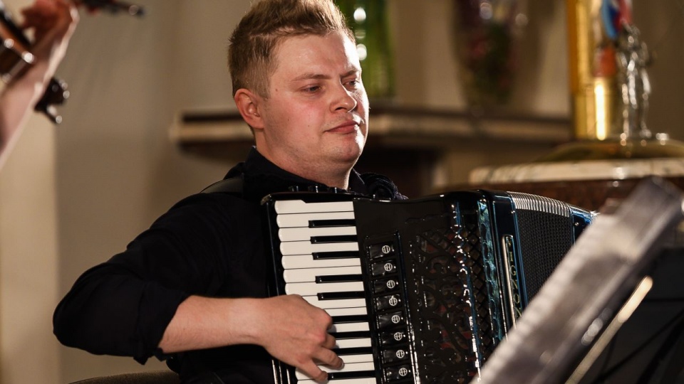 Oleg Wolański – akordeonista. Fot. Jan Olczak