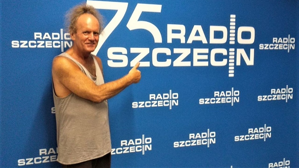 Mieczysław Jurecki w Radiu Szczecin. Fot. Tadeusz Fijałkowski.