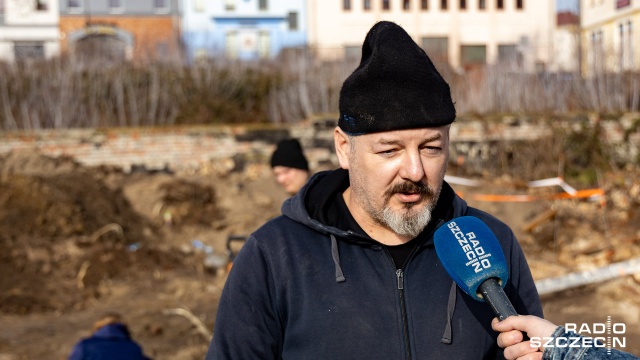 Fot. Robert Stachnik [Radio Szczecin] Archeolodzy na Podzamczu. Są pierwsze wykopaliska [WIDEO, ZDJĘCIA]