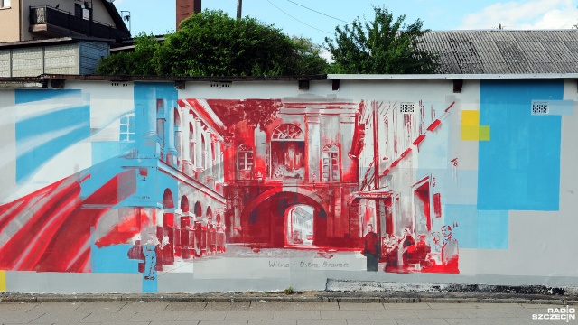 fot. Marcin Kokolus [Radio Szczecin] Patriotyczny mural powstał w Węgorzynie Patriotyczny mural powstał w Węgorzynie [ZDJĘCIA]