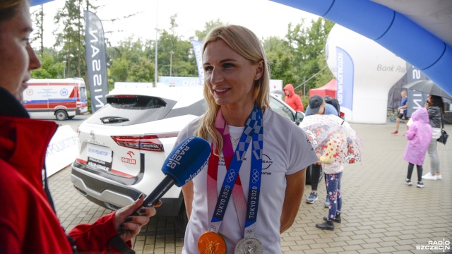 Fot. Kamila Kozioł [Radio Szczecin] Medalistka igrzysk o 42. Półmaratonie Szczecin: myślę, że kiedyś tu wystartuję [WIDEO, ZDJĘCIA]