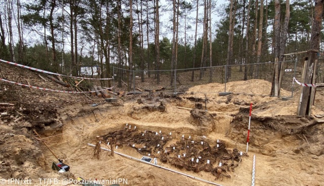 W zbiorowej mogile na warszawskiej Białołęce IPN znalazł szczątki 35 osób - poinformował w mediach społecznościowych wiceprezes Instytutu, Krzysztof Szwagrzyk.