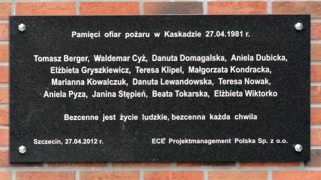 27 kwietnia doszło do tragicznego pożaru kombinatu gastronomicznego Kaskada w Szczecinie.
